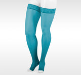 Juzo Soft 2000 Thigh High Open Toe Petite Silicone Band 15-20 mmHg Trend Colors