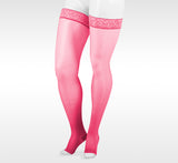 Juzo Soft 2000 Thigh High Open Toe Petite Silicone Band 15-20 mmHg Trend Colors