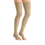 Jobst Opaque 15-20 mmHg Open Toe Dot Band Thigh Women's Compression Stockings