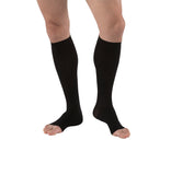 Jobst for Men 20-30 mmHg Black Open Toe Knee High Compression Socks