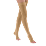 Jobst Opaque 20-30 mmHg Open Toe Dot Band Thigh High Women's Compression Stockings