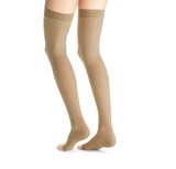 Jobst UltraSheer 30-40 mmHg Open Toe Dot Band Thigh High Women's Compression Stockings