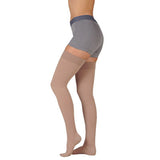 Juzo Basic 4411AGFFSB14 Beige Thigh High Silicone Top Band  Compression Stockings 20-30 mmhg