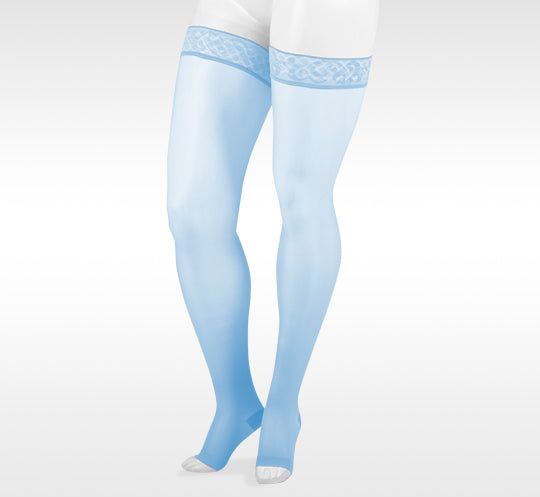 Juzo Soft 2000 Thigh High Open Toe Petite Silicone Band 15-20 mmHg