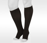 Juzo Basic 4411AD10 Black Knee High Open Toe Compression Stockings  20-30 mmhg