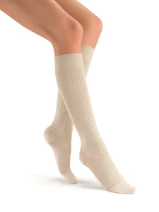 Jobst soSoft 15-20 mmHg Closed Toe Ribbed Pattern Knee High Compression Socks