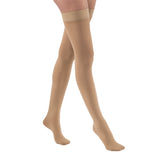 JOBST Relief Silicone Compression Thigh High Stockings, 15-20 mmHg Light Support for Leg Pain Relief , Closed Toe
