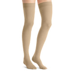 Jobst Opaque 15-20 mmHg Closed Toe Dot Band Thigh Women's Compression Stockings