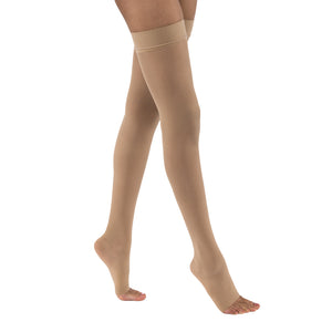 Jobst UltraSheer 30-40 mmHg Open Toe Dot Band Thigh High Women's Compression Stockings