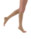 JOBST Relief Silicone Compression Knee High Socks, 30-40 mmHg Firm Support for Leg Pain Relief , Open Toe